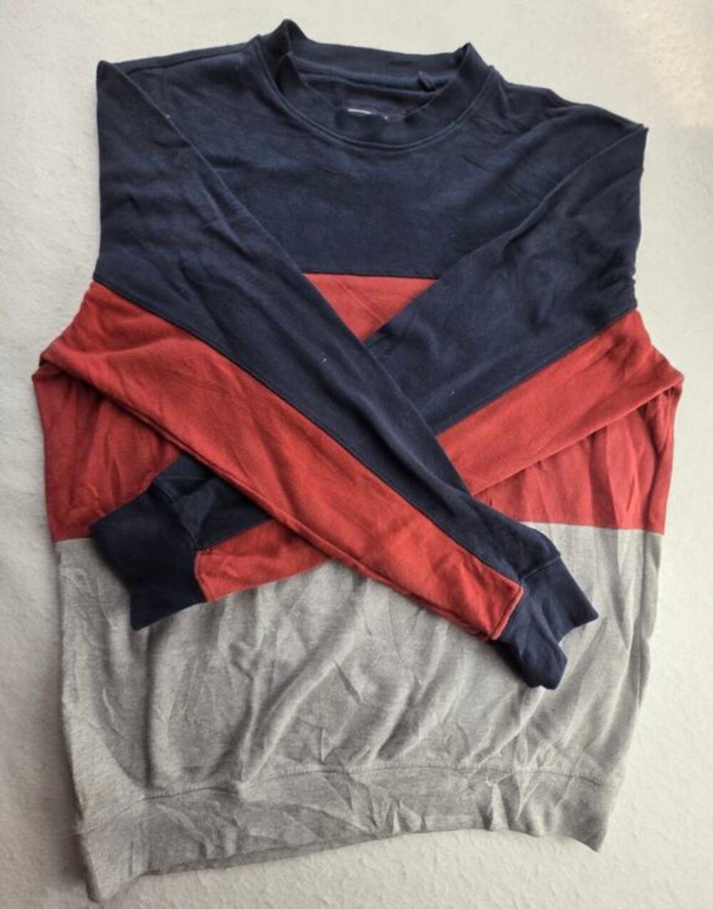 Oda Color block Crewneck Long Sleeve Shirt Size Medium